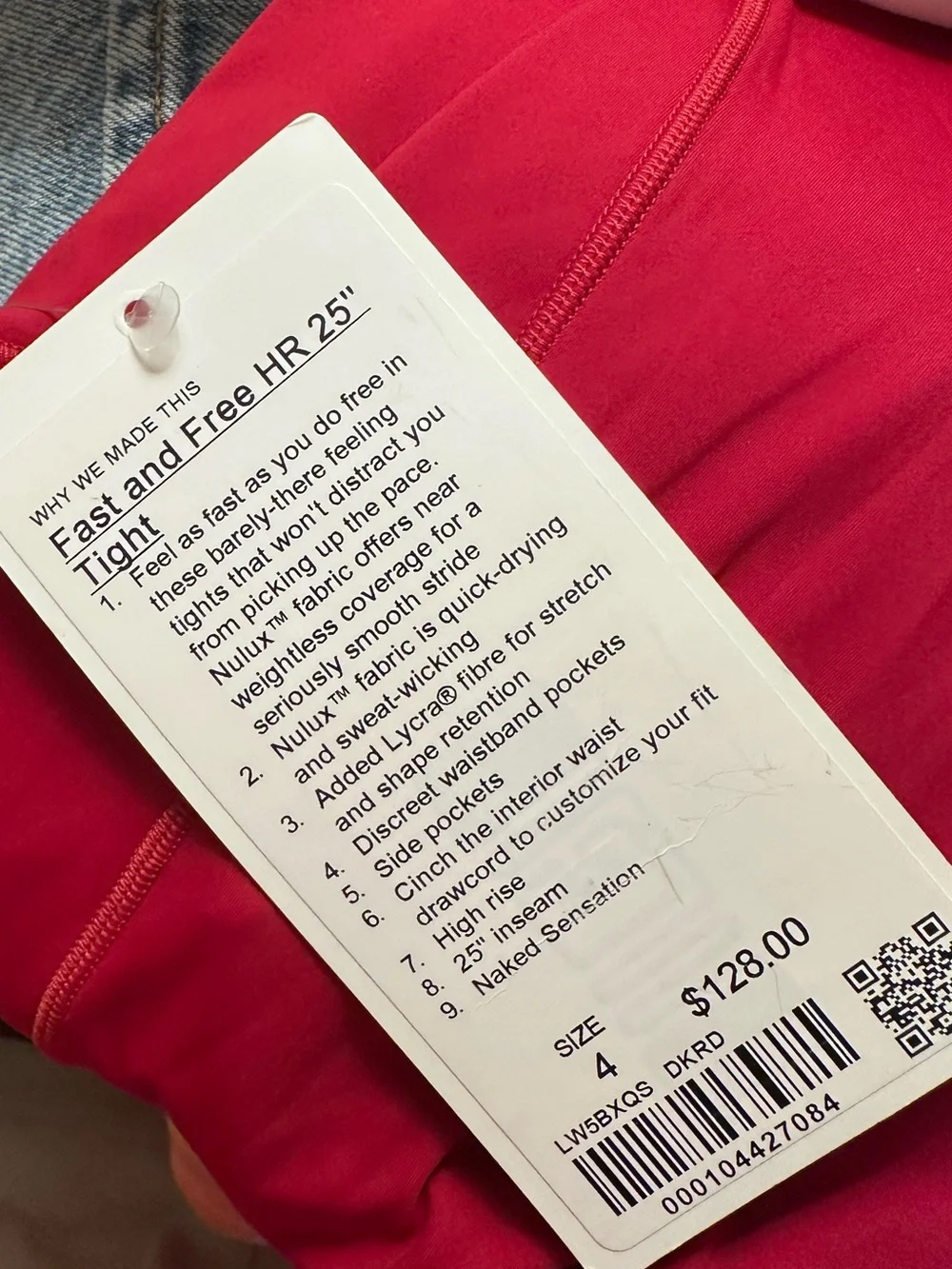 Lululemon Fast and Free High-Rise Tight 25” Pockets